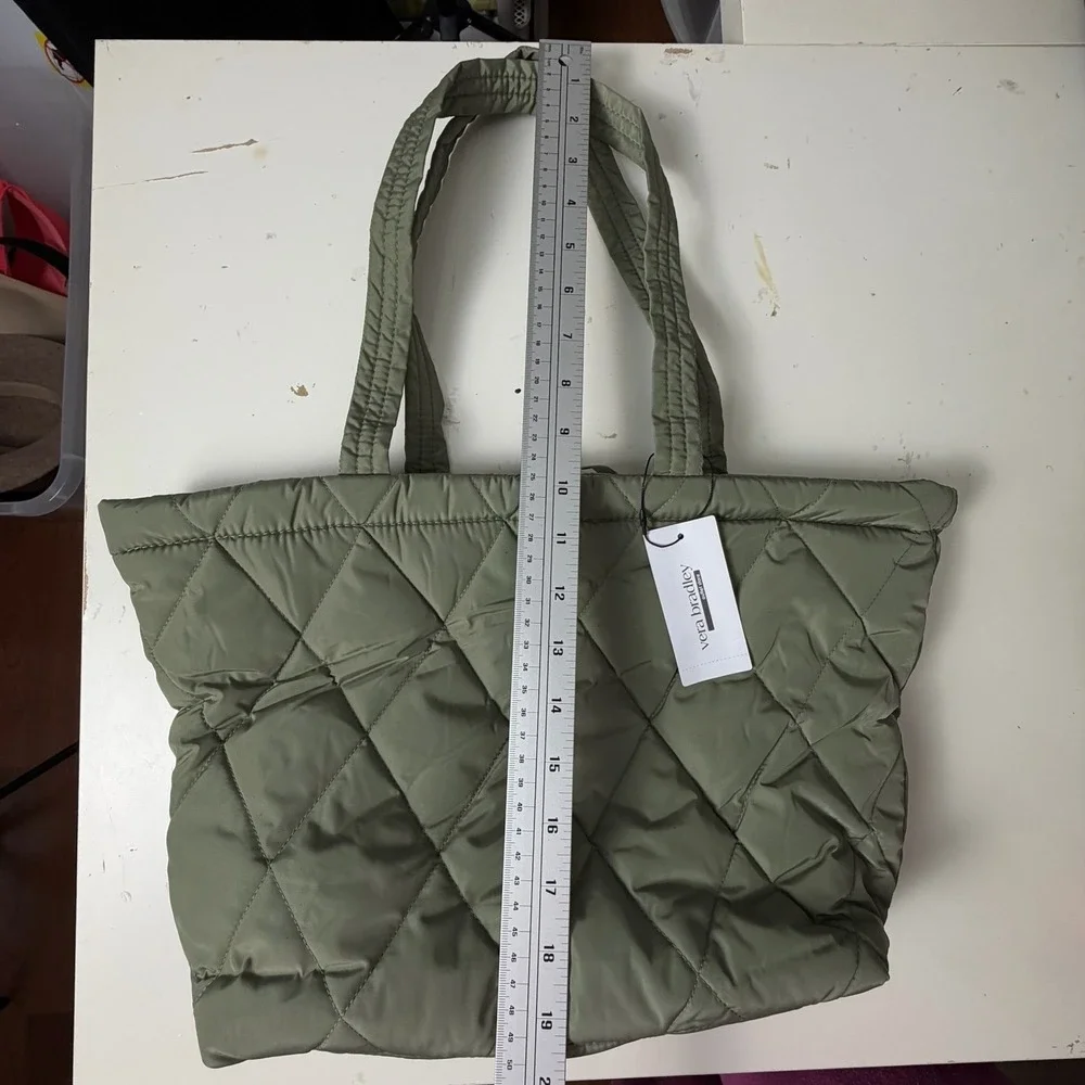 Vera Bradley Small East West Tote Purse Bag Deep Lichen Green Lightweight Preppy